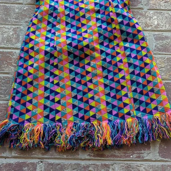 House of Harlow 1960Revolve Multicolor Geometric Woven Tapestry Strapless Dress - Picture 3 of 8